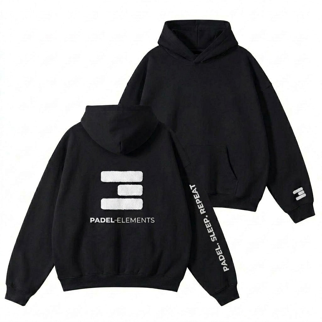 Padel-Elements Hoodie mit Markenlogo schwarz